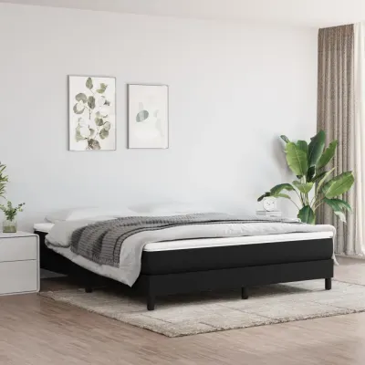 vidaXL Saltea cu arcuri buzunar, fermitate medie, negru, 160x200x20 cm, textil