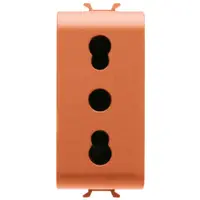 Priza 1M 16A pentru linii dedicate standard italian Gewiss Chorus GW10233, portocaliu