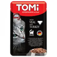 Hrana umeda pentru pisici Tomi cu vitel curcan 100 gr