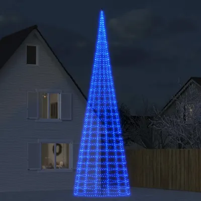 vidaXL Pom de Crăciun LED 3000 LED-uri Albastru 800 cm