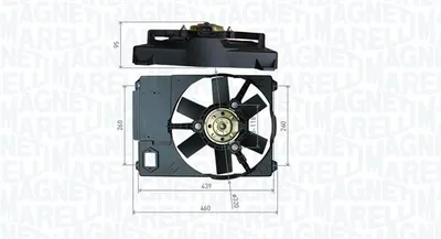 Ventilator radiator Dreapta Stanga potrivit CITROEN JUMPER I; FIAT DUCATO; PEUGEOT BOXER 1.9D-2.8D 01.99