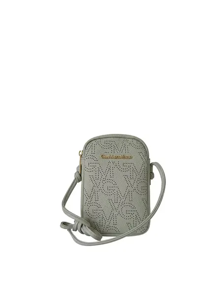 Geanta crossbody din piele ecologica cu logo - Verde