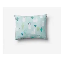 Pernă decorativă pentru copii Pinio Llamas, 40 x 55 cm, albastru