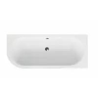 Cada baie asimetrica alba, acril, 180 x 80 cm, orientare dreapta, Besco Avita