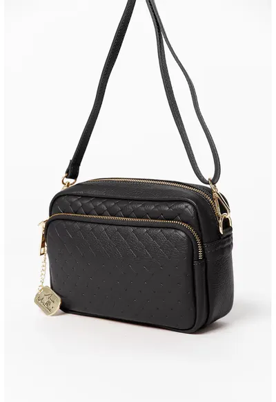 Geanta crossbody de piele Tabita - Negru