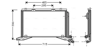 Condensator climatizare potrivit MERCEDES E T-MODEL (S210), E (VF210), E (W210) 2.0-3.0D 03.96-03.03