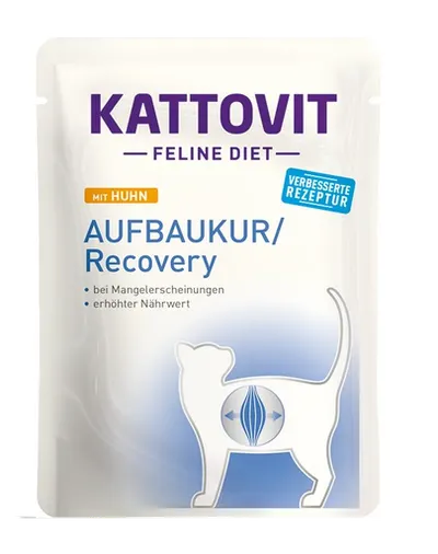 KATTOVIT Feline Diet Recovery Chicken hrana umeda dietetica pentru pisici in convalescenta, cu pui 85 g