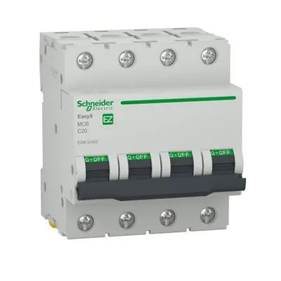 Intrerupator automat, 4P 20A curba C, 4500A, Schneider, alb / EZ9F32420 Engros