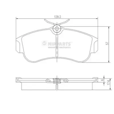 Set placute frana, frana disc NIPPARTS J3601051