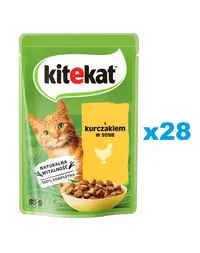 KITEKAT pui în sos 28x85 g hrană pisici adulte