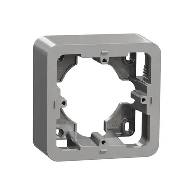 New Unica - doza - aparenta - 1 x 2 module - aluminiu
