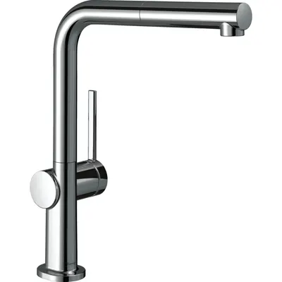 Baterie chiuveta bucatarie crom lucios cu dus extractibil Hansgrohe Talis M54 72809000