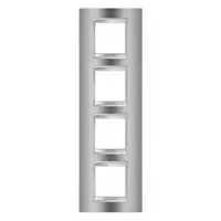 Placa ornament CProiector HORUS LUX international - IN METALLISED TECHNOPOLYMER - 2+2+2+2 modul VERTICAL - CHROME - CProiector HORUS