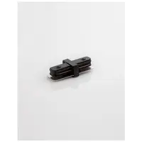 2-WIRES TRACK Negru Aluminiu Straight Connector to Connect Two Track Sections End to End