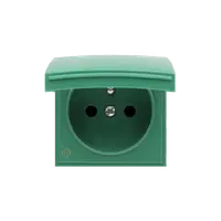 Carcasa pentru priza simpla IP44, antibacterial, verde