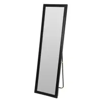 Oglindă de podea, formă dreptunghiulară, culoare negru, 36x126 cm