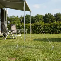 vidaXL Ancoră de Pământ 2 buc. Ø10 x 60 cm Metal Galvanizat Argintiu
