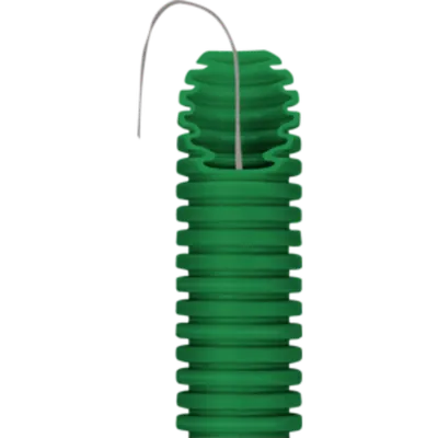 Tub flexibil cu rezistenta Medie - cu autostingere - diametru16mm - cu sonda tragatoare - VERDE