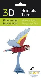 Model 3D din carton pentru asamblare Fridolin - Papagalul Ara