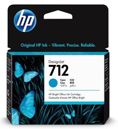 Cartuș de cerneală HP - 712, pentru DesignJet T230/T630/T650, Cyan