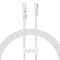 Cablu Date si Incarcare USB-C - USB-C Baseus Gem, 100W, 2m, Alb P10373000211-01