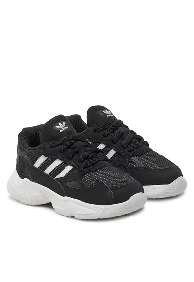 Pantofi sport copii - Falcon El I - alergare - piele ecologica - Cblack/Ftwwht/Ftwwht