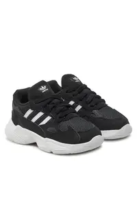 Pantofi sport copii - Falcon El I - alergare - piele ecologica - Cblack/Ftwwht/Ftwwht