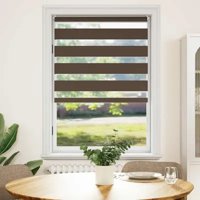 vidaXL Jaluzea Zebră 80,9x175 cm Lățime material 76,7 cm cafea