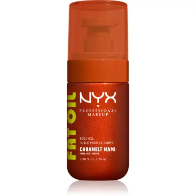 NYX Professional Makeup Fat Oil Body Ulei de corp hranitor ofera hidratare si stralucire cu parfum Caramelt Mami 70 ml