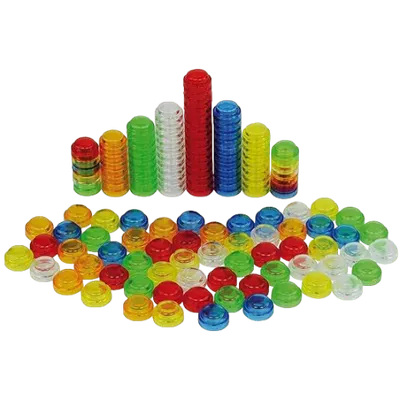 Set 500 jetoane stivuibile translucide pentru mese si tablete luminoase