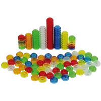 Set 500 jetoane stivuibile translucide pentru mese si tablete luminoase