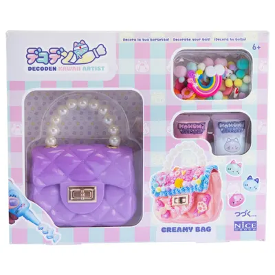 Kit creativ Decoden, Nice, Geanta, Decoreaza cu pasta colorata kawaii