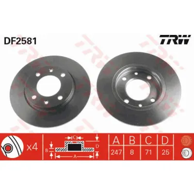 Disc frana TRW DF2581