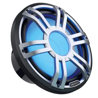 Subwoofer Marine Hertz HMS 10 S2-LD-G / SW, Negru / Alb, 250mm, 250W RMS, 2Ω