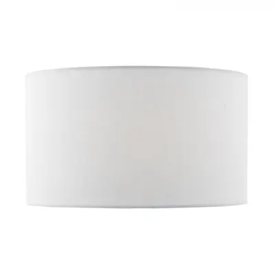Abajur Erebus White Linen Drum Shade 35cm