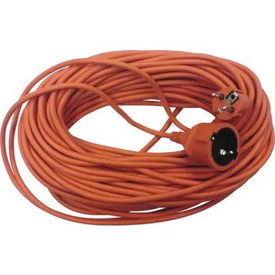 Prelungitor schuko portocaliu de la 1 stecker la 1 cupla cablu 3x1.5mm²