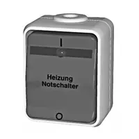 Întreruptor 2p cu lampa Heizung Notschalter IP44, alb