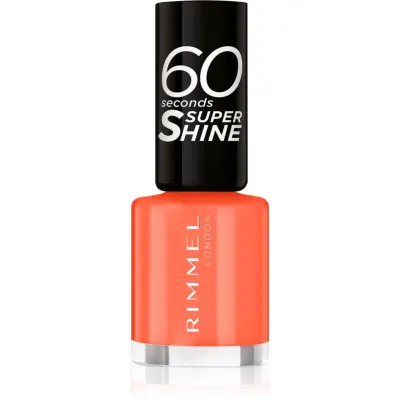 Rimmel 60 Seconds Super Shine lac de unghii culoare 404 Ora-ngy Vibe 8 ml