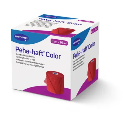 HARTMANN Peha-Haft Color Rosu 8 cm x 20 m – Fasa elastica autoadeziva