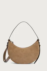 Tory Burch geantă crossbody pentru femei din piele întoarsă Romy Half Moon