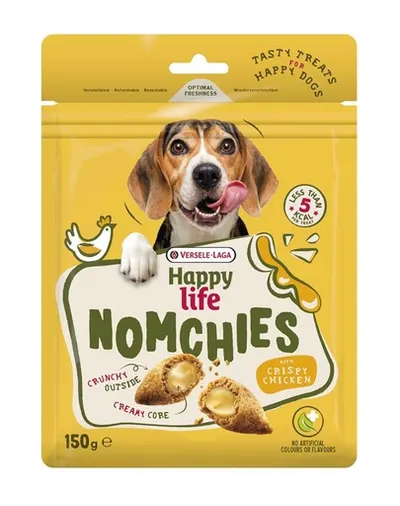 VERSELE-LAGA Happy Life Snack Nomchies Chicken 150g recompensă câini pentru imunitate