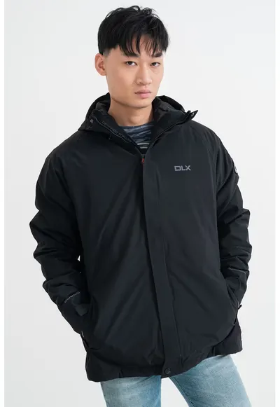 Jacheta impermeabila cu vatelina si model 2-in-1 - pentru trekking Frederic - Negru