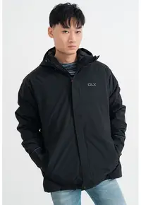 Jacheta impermeabila cu vatelina si model 2-in-1 - pentru trekking Frederic - Negru