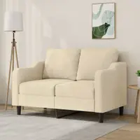 Gossi canapea cu 2 locuri, crem, 120 cm, material textil