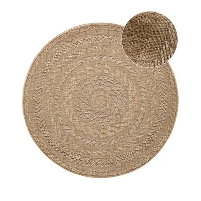 Covor pentru exterior și interior bej rotund ø 200 cm Almendro – Hanse Home