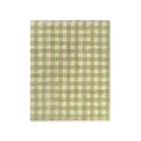 Covor pentru copii verde lavabil/țesut manual din bumbac 90x120 cm Vichy – Lorena Canals