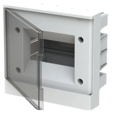Tablou electric incastrat gri cu usa transparenta 6 module Abb 1SZR004002A1202