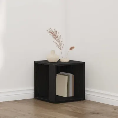 vidaXL Rafturi de colț 33 x 33 x 34,5 cm Lemn prelucrat Stejar Negru