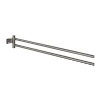 Suport prosop Grohe Essentials Cube 40624AL1, 450 mm, 2 brate, fixare ascunsa, mat, Hard Graphite