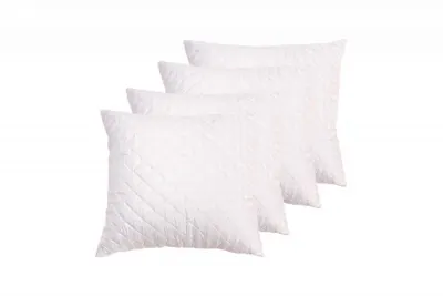 Set 4 perne matlasate Somnart, 70x70 cm, microfibra cu fibre de carbon